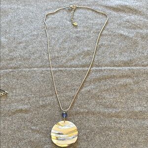Chicos long necklace with shell medallion